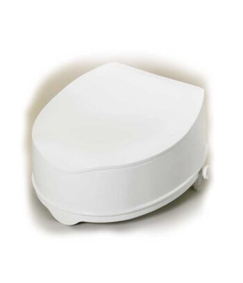 Raised toilet seat with lid