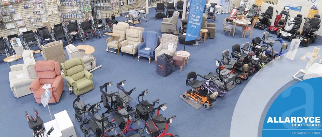 Allardyce Healthcare showroom in Dundee