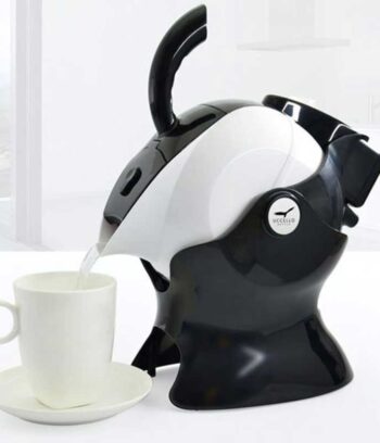 Black and white pouring safety kettle