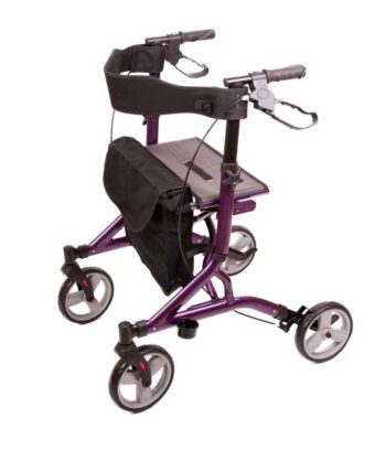 Zoom rollator walking aid in purple colour