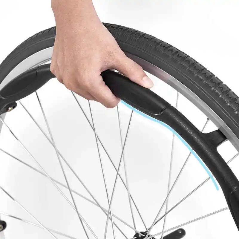 Ergo Lite 2 self propelled wheelchair hand on wheel