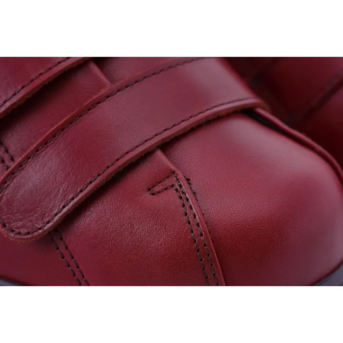 Alison womens shoes claret in colour close up on strap