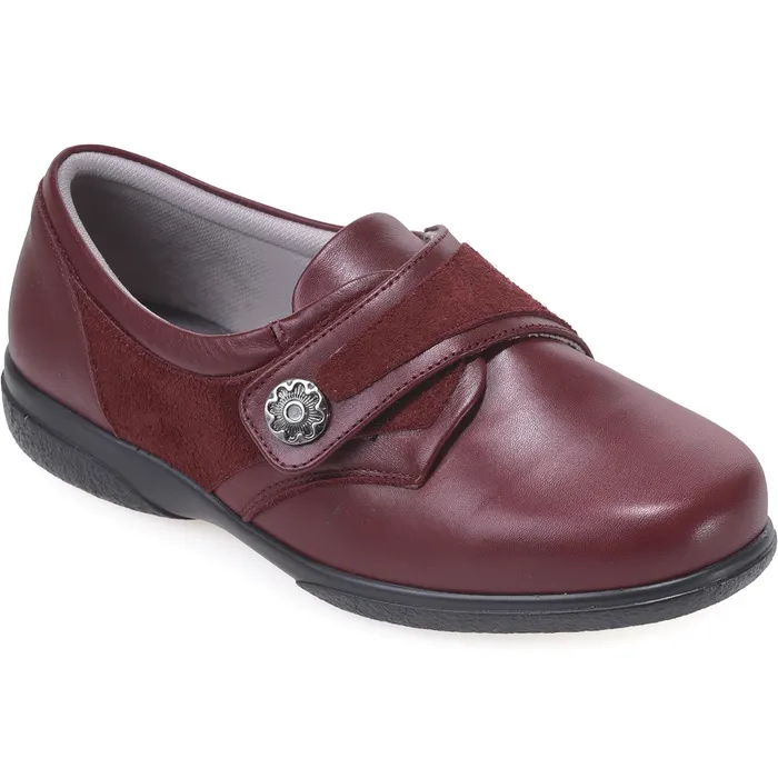 Darcy womens shoe claret in colour