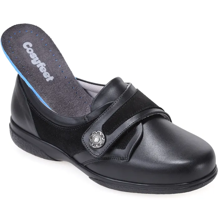 Alison womens shoe claret in colour insole showing